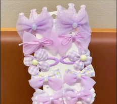 Purple Hair Clips.